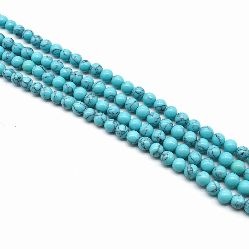 Synthetic light blue turquoise loose beads DIY hand-woven material