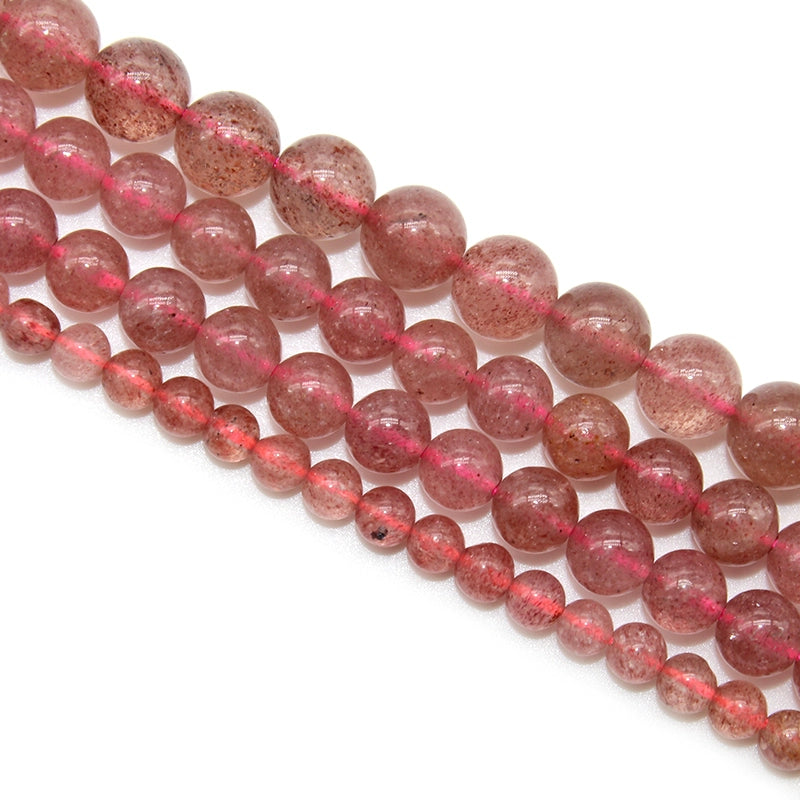Strawberry Crystal Loose Beads Round Beads DIY Hand-woven Bracelet