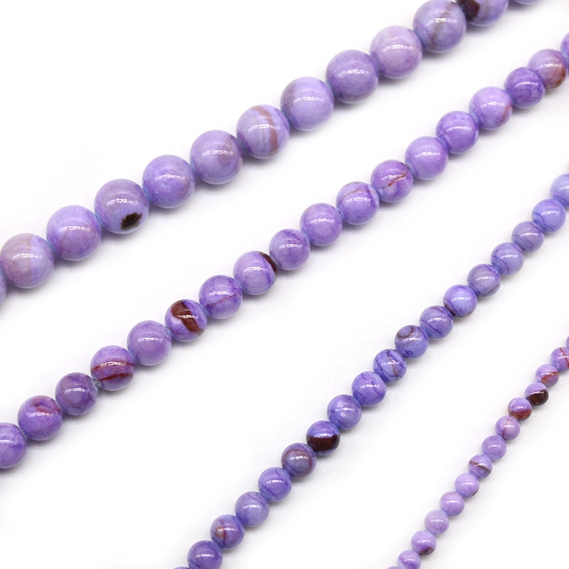 Optimized purple striped Persian jade loose beads DIY hand-woven beads