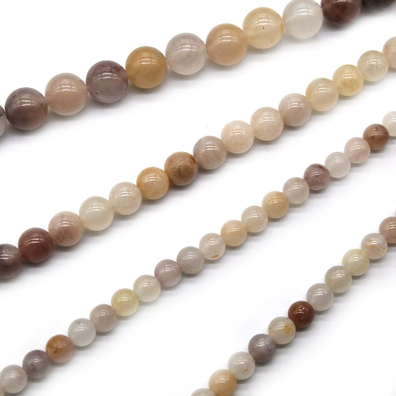 Violet stone loose beads round beads DIY hand-woven crystal