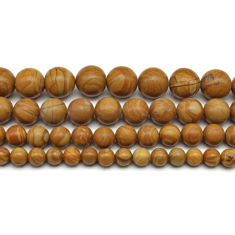 Wood grain stone loose beads DIY handmade materials