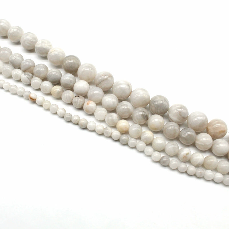 White crazy agate round beads semi-finished products jewelry accessories