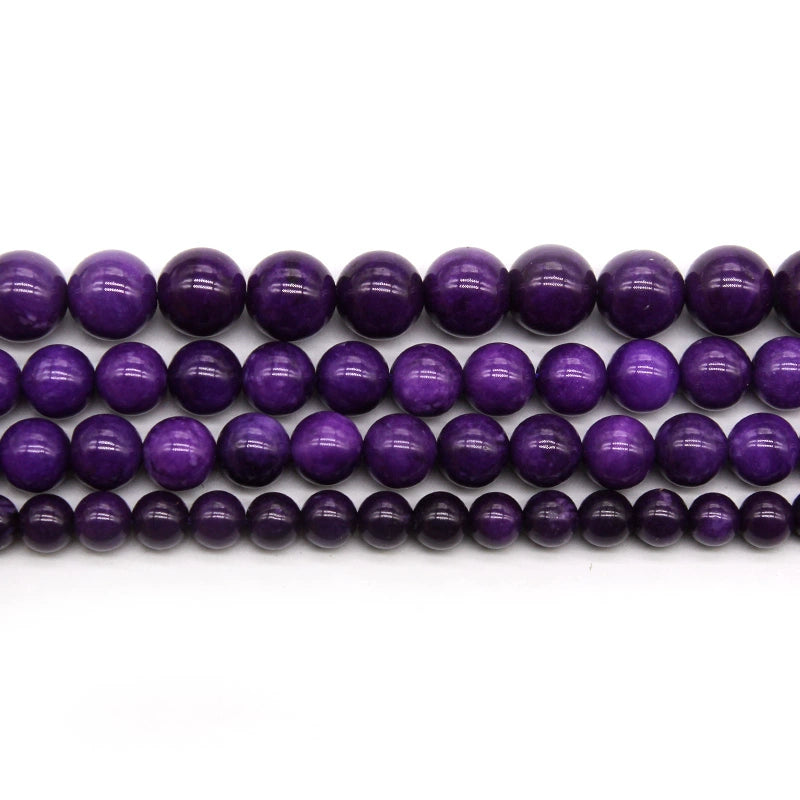Purple dragon crystal round beads loose beads DIY hand-woven bracelet