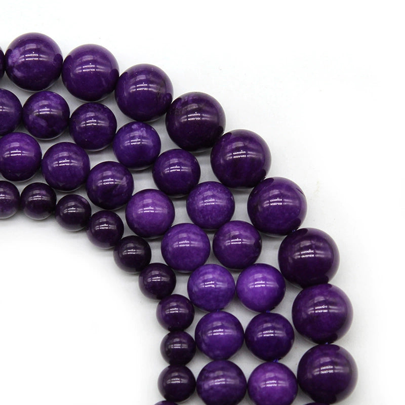 Purple dragon crystal round beads loose beads DIY hand-woven bracelet
