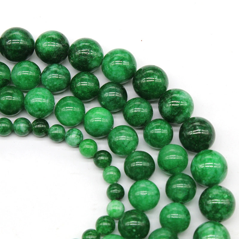 Dry green jade loose beads