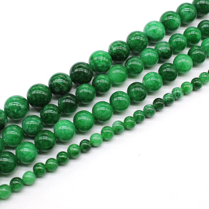 Dry green jade loose beads
