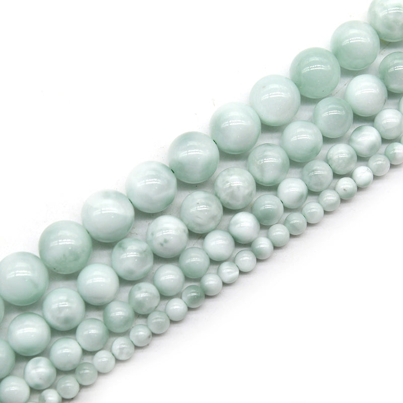 Green Angel Sea Stone Loose Beads Round Beads DIY Hand-woven Bracelet