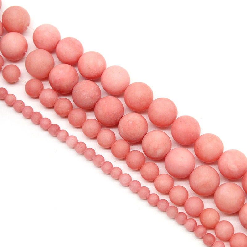 Frosted matte red chalcedony loose beads DIY hand-woven crystal agate
