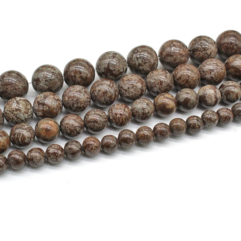 Natural snowflake stone loose beads diy hand-woven crystal material