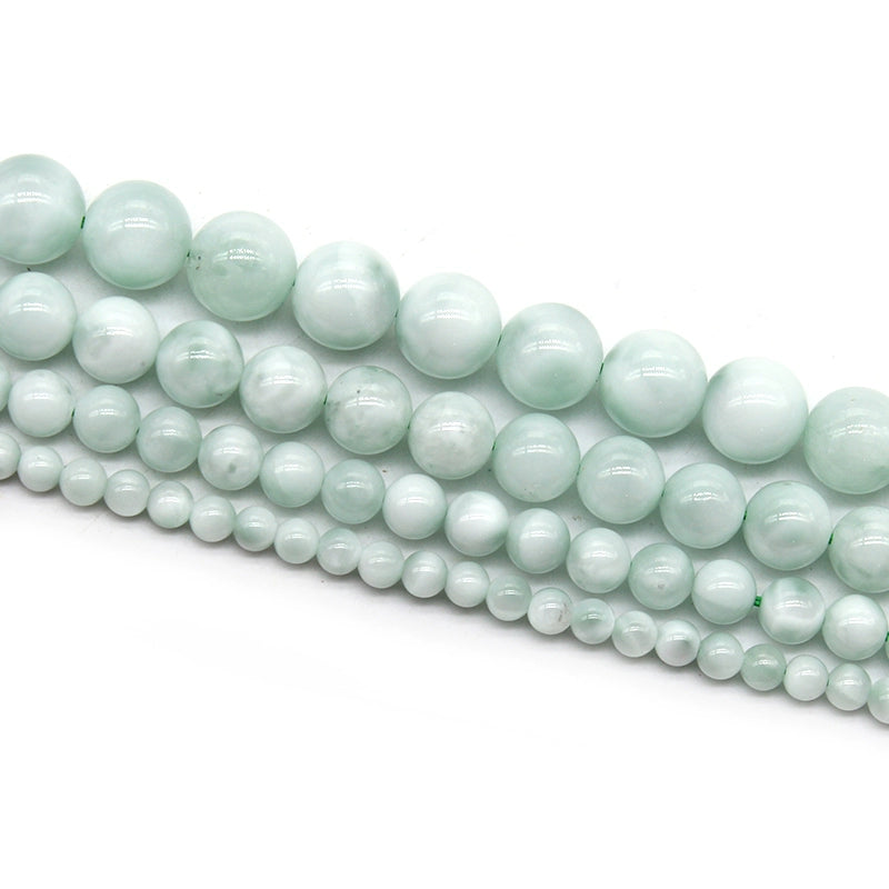 Green Angel Sea Stone Loose Beads Round Beads DIY Hand-woven Bracelet
