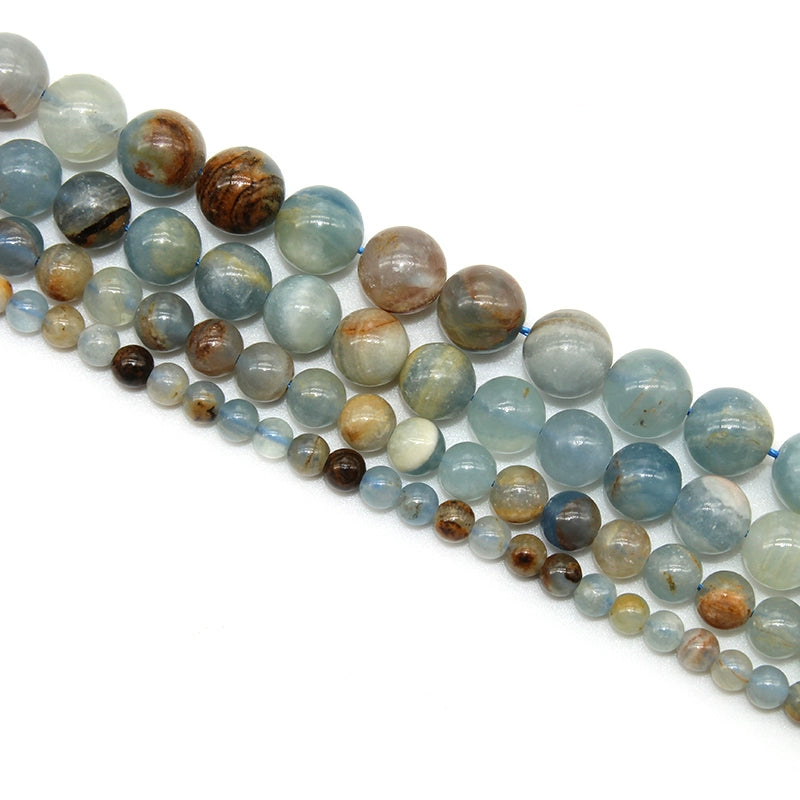 Calcite loose beads round beads diy hand-woven bracelet