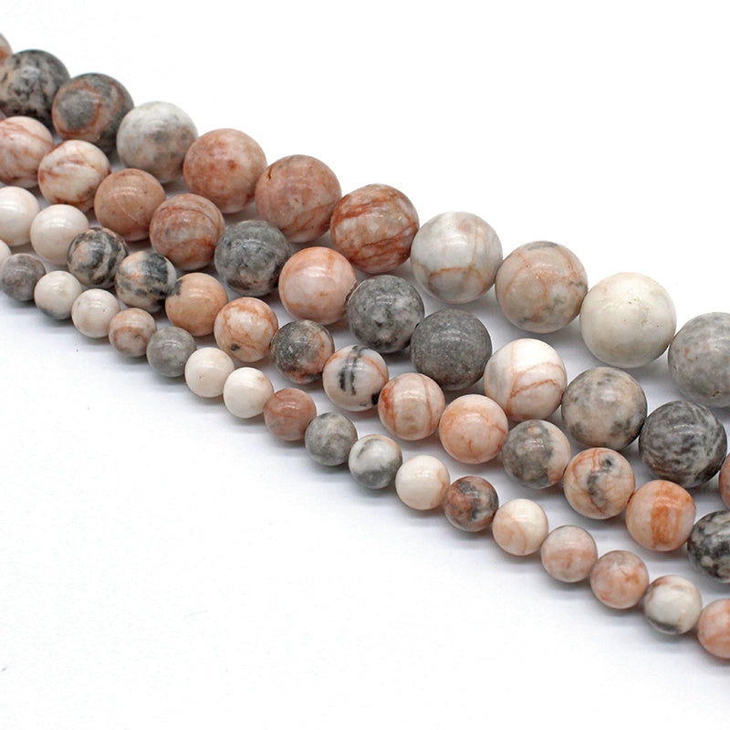 Pink zebra loose beads DIY hand-woven bracelet