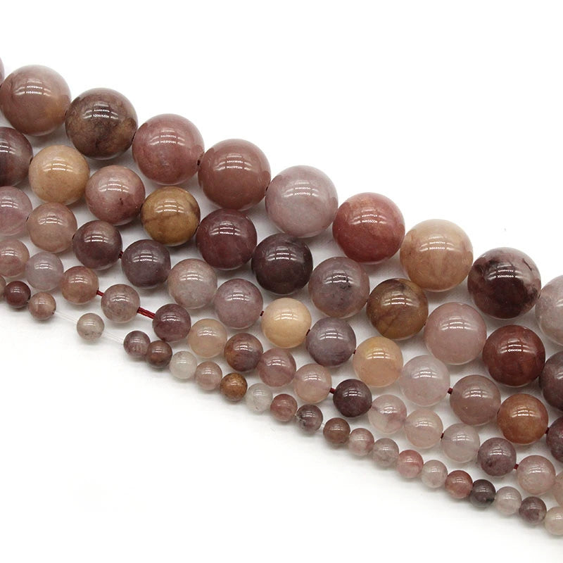 Natural stone purple berry crystal loose beads diy hand-woven materials