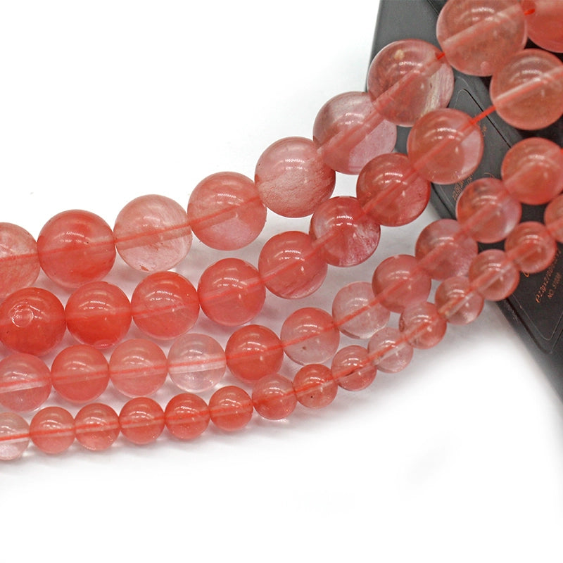 Watermelon red round bead DIY handmade bracelet