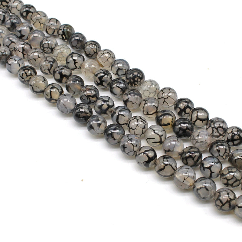 Black dragon stone loose beads round beads DIY hand-woven beads