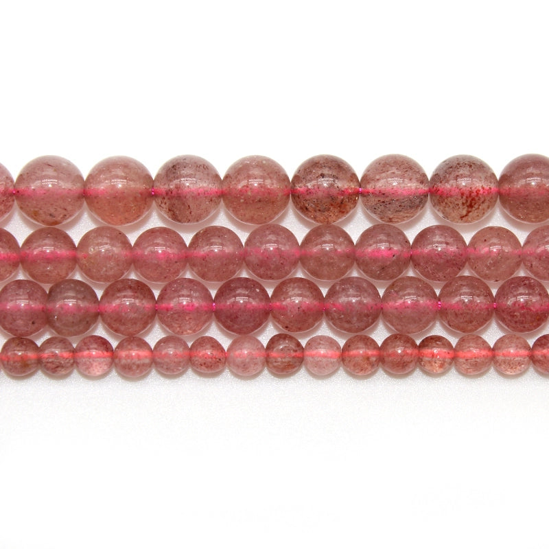 Strawberry Crystal Loose Beads Round Beads DIY Hand-woven Bracelet