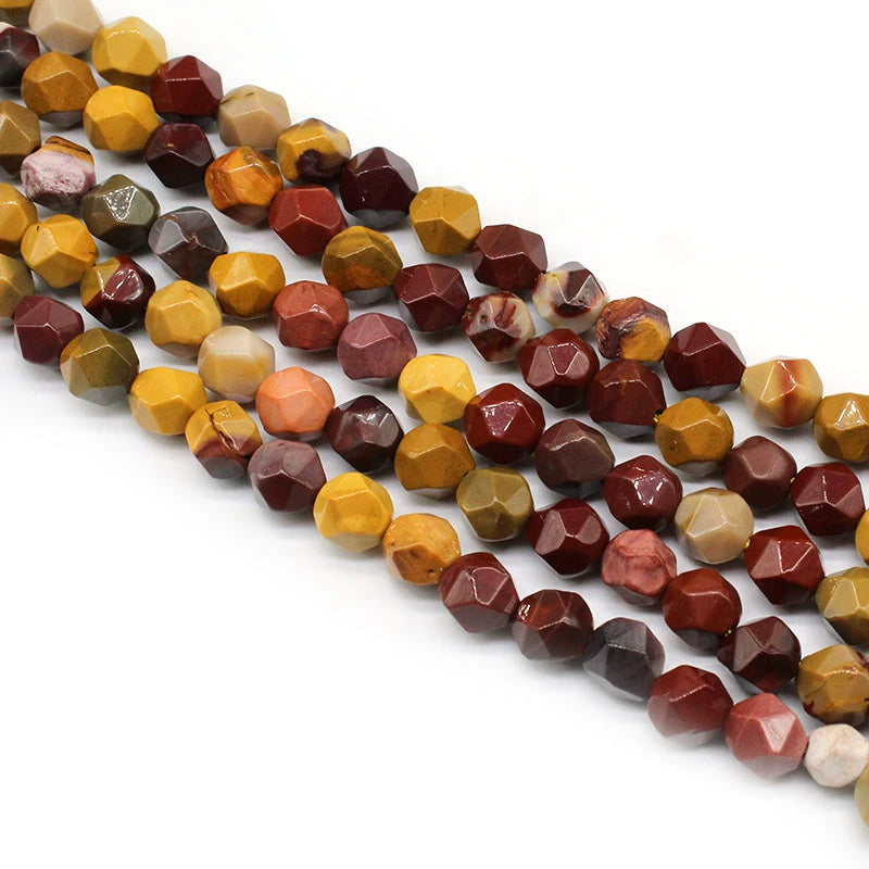 Large cut egg yolk loose beads hand-woven bracelet