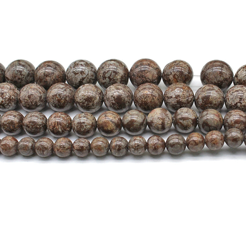 Natural snowflake stone loose beads diy hand-woven crystal material