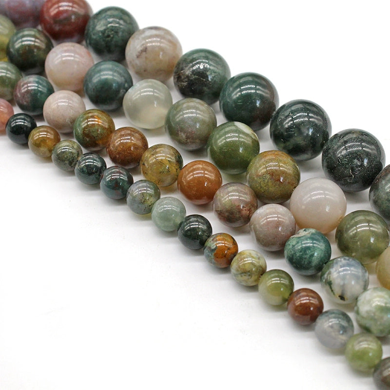 Indian agate loose beads DIY hand-woven materials