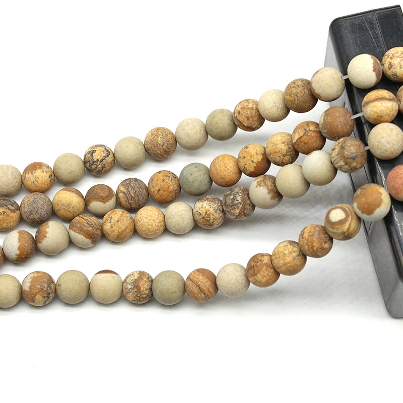 Frosted matte picture stone loose crystal beads for DIY hand-woven materials