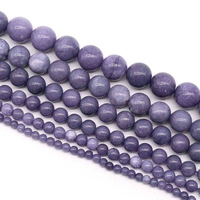 Lavender stone loose beads DIY hand-woven crystal
