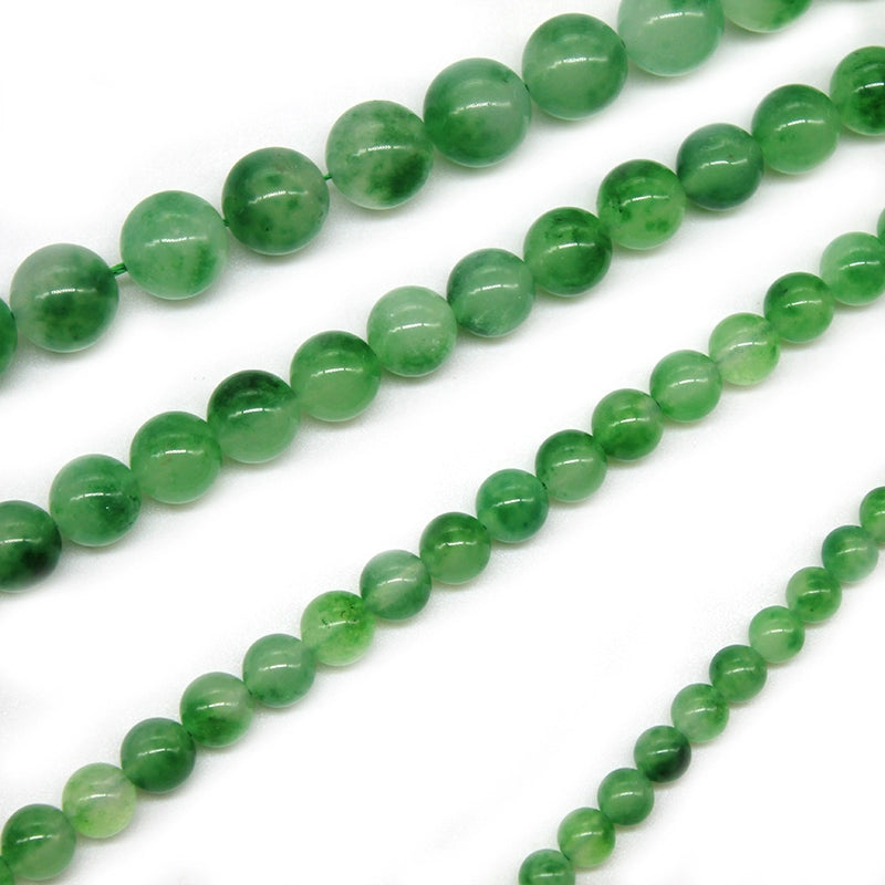 Green floating flower chalcedony loose beads DIY handmade bracelet