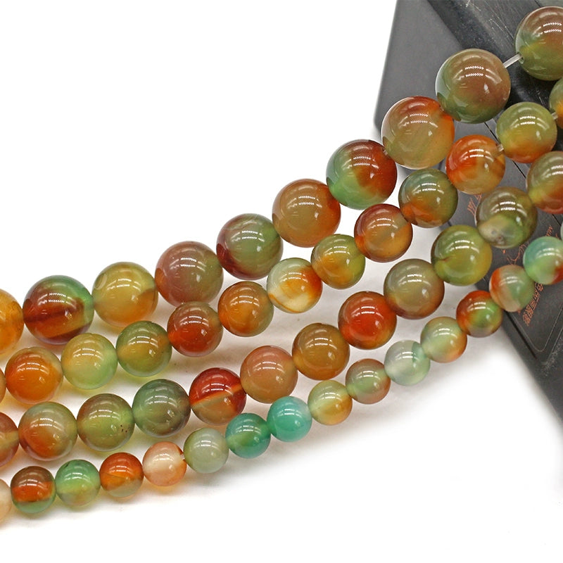 Peacock agate loose beads bracelet string jewelry
