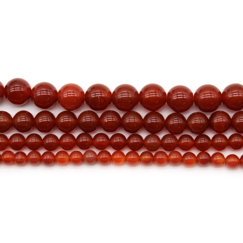 Natural stone red agate loose beads