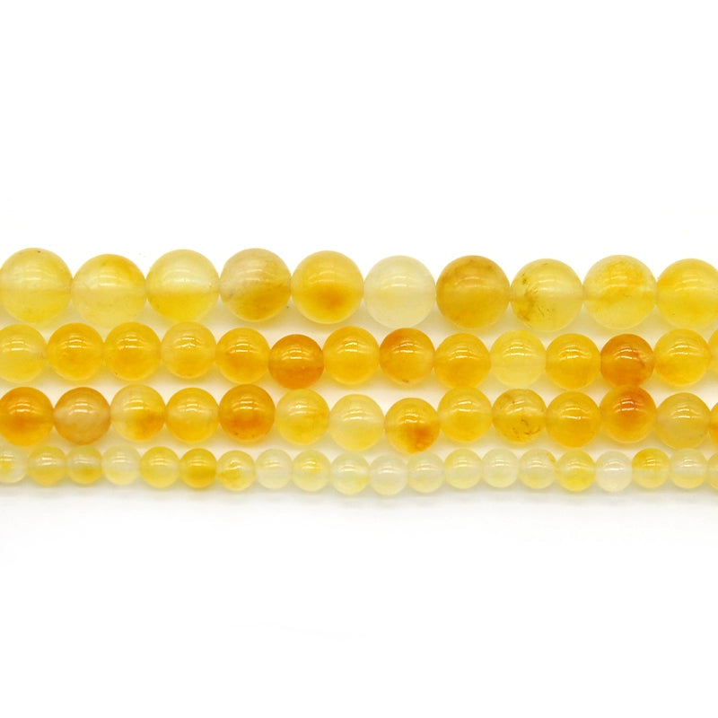 Floating yellow chalcedony DIY hand-woven crystal jade necklace accessories