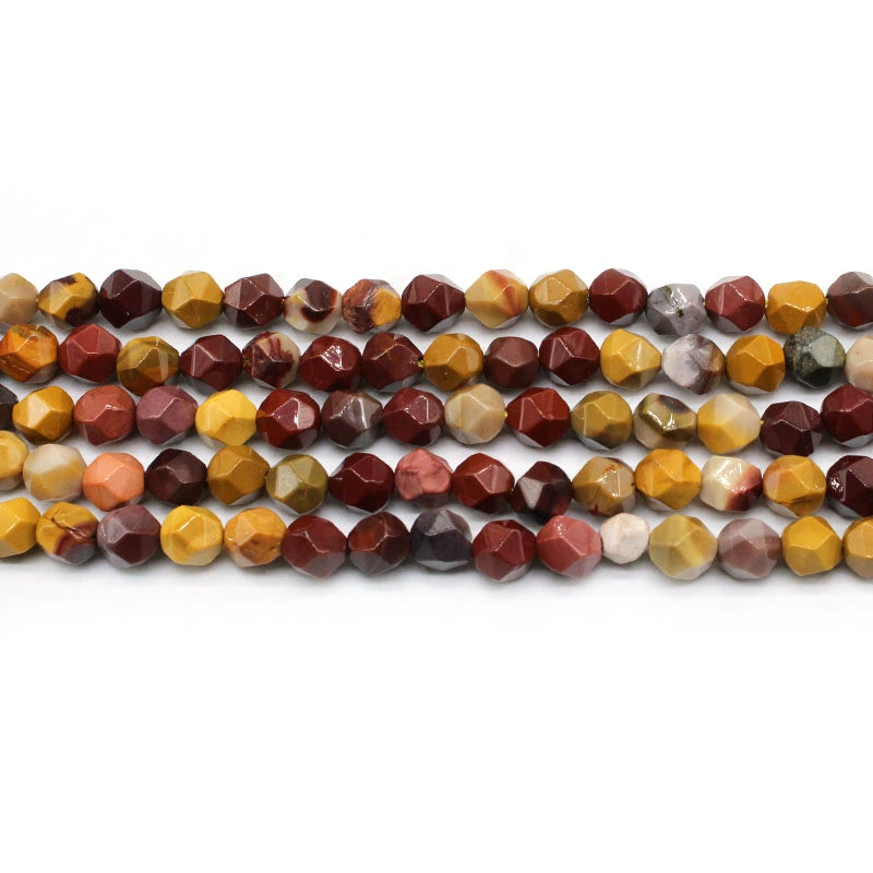 Large cut egg yolk loose beads hand-woven bracelet