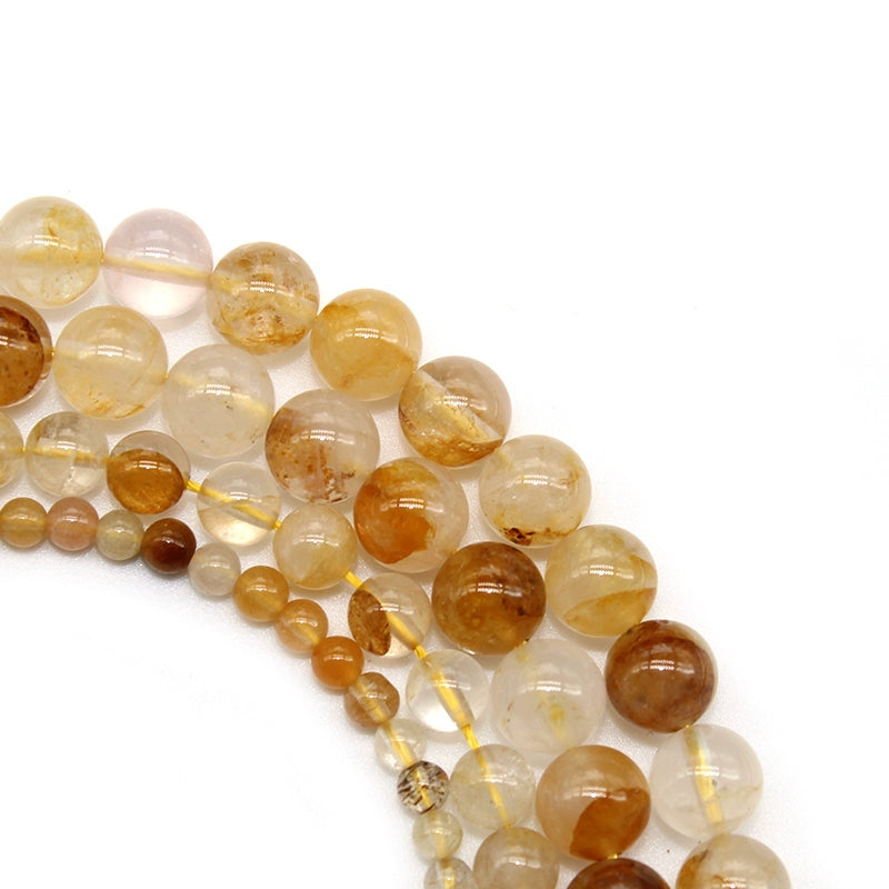 Yellow glue flower loose beads DIY hand-woven bracelet