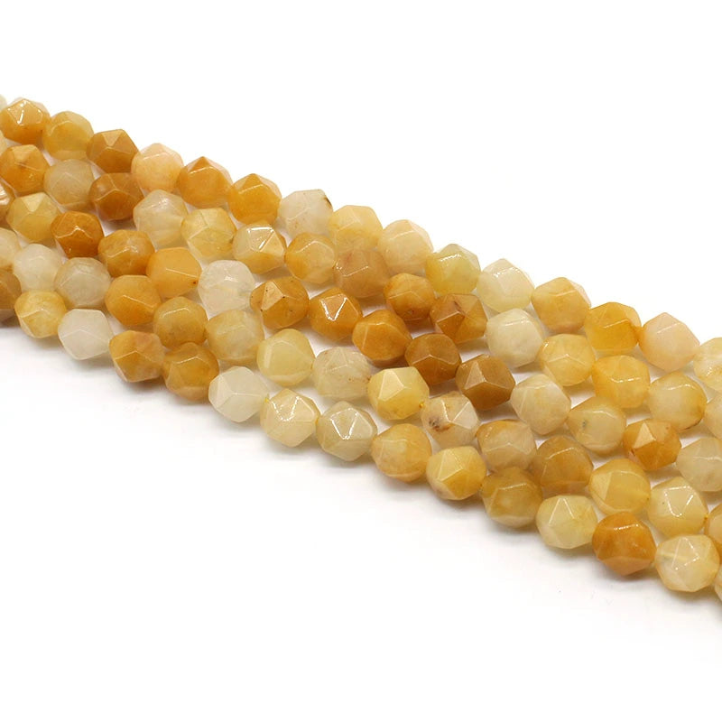 Large cut yellow aventurine loose beads bracelet