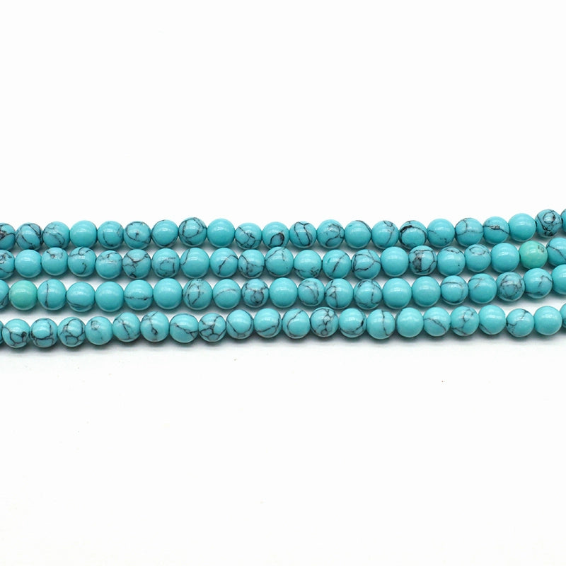 Synthetic light blue turquoise loose beads DIY hand-woven material