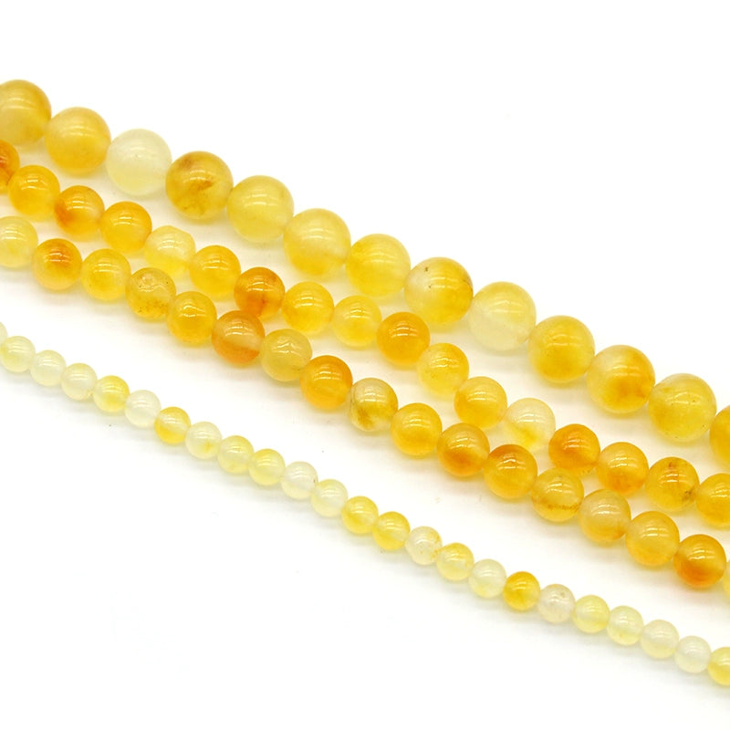 Floating yellow chalcedony DIY hand-woven crystal jade necklace accessories