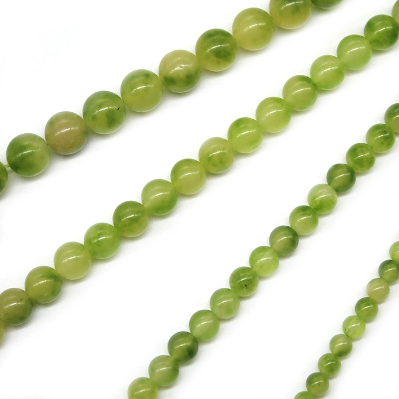 Yellow-green floating flower chalcedony loose beads round bead bracelet