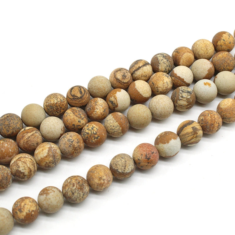 Frosted matte picture stone loose crystal beads for DIY hand-woven materials