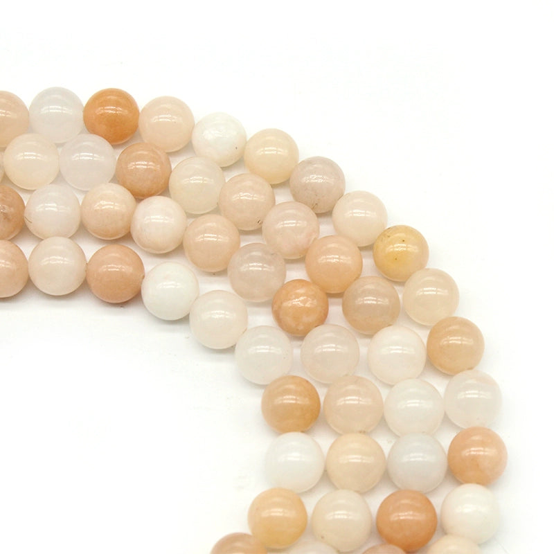 Light pink aventurine loose beads DIY hand-woven material crystal