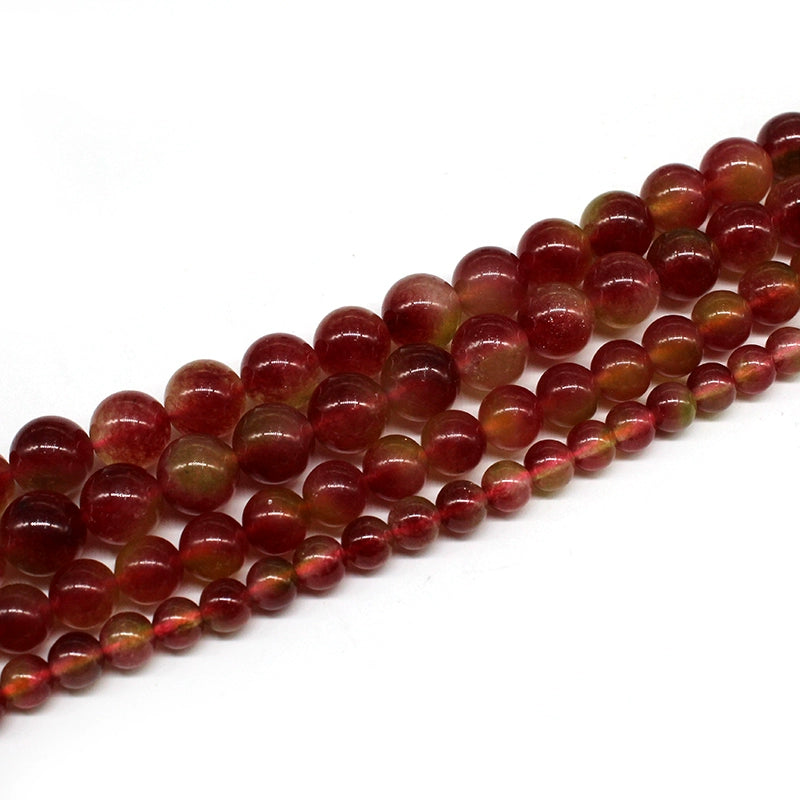 Watermelon crystal crystal jade round beads DIY handmade weaving materials