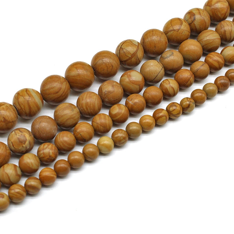 Wood grain stone loose beads DIY handmade materials