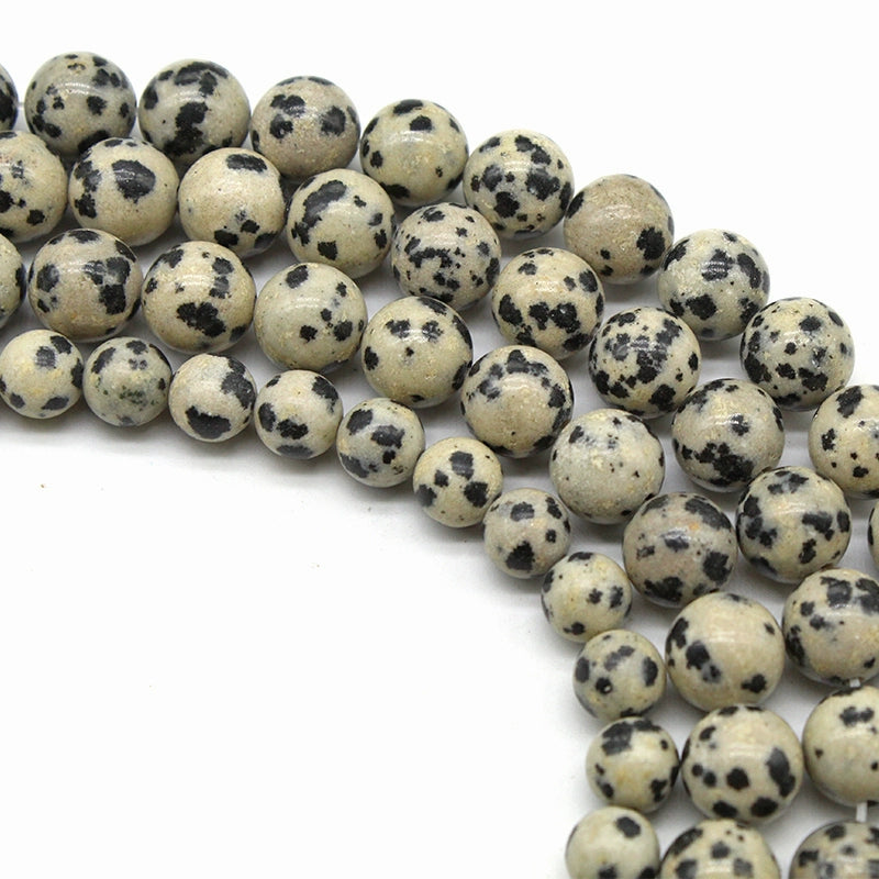 Spotted stone loose beads and DIY hand-woven materials