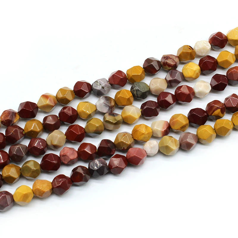Large cut egg yolk loose beads hand-woven bracelet