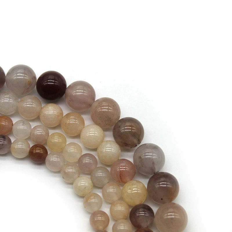 Violet stone loose beads round beads DIY hand-woven crystal