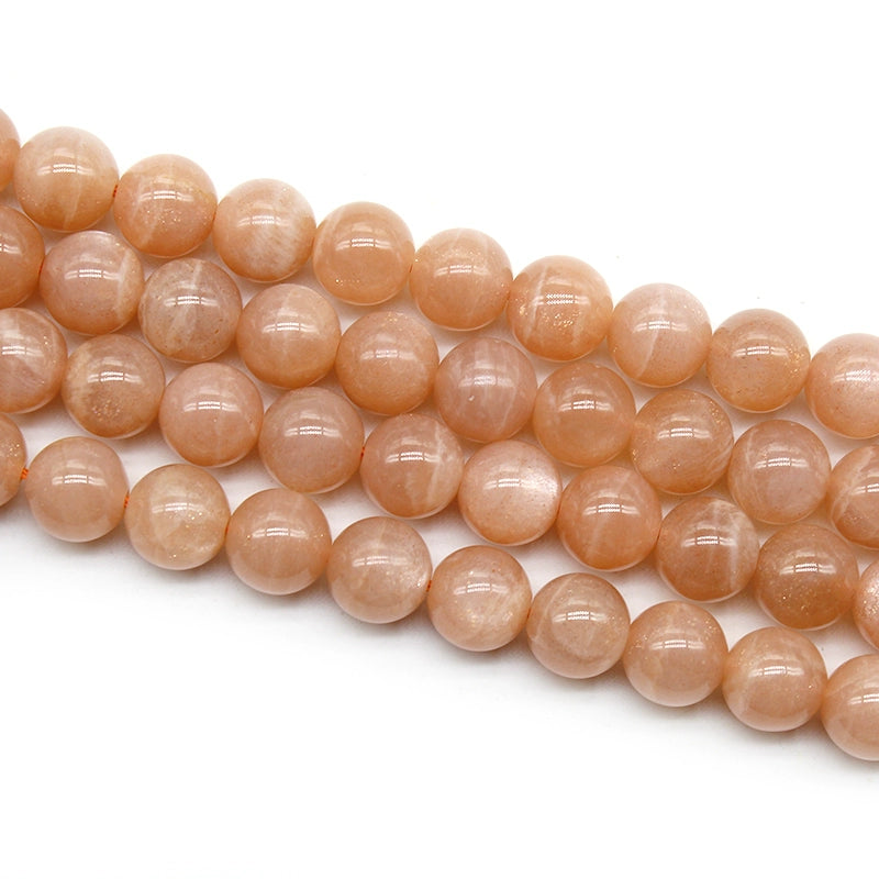 Natural stone sunstone round beads diy handmade bracelet