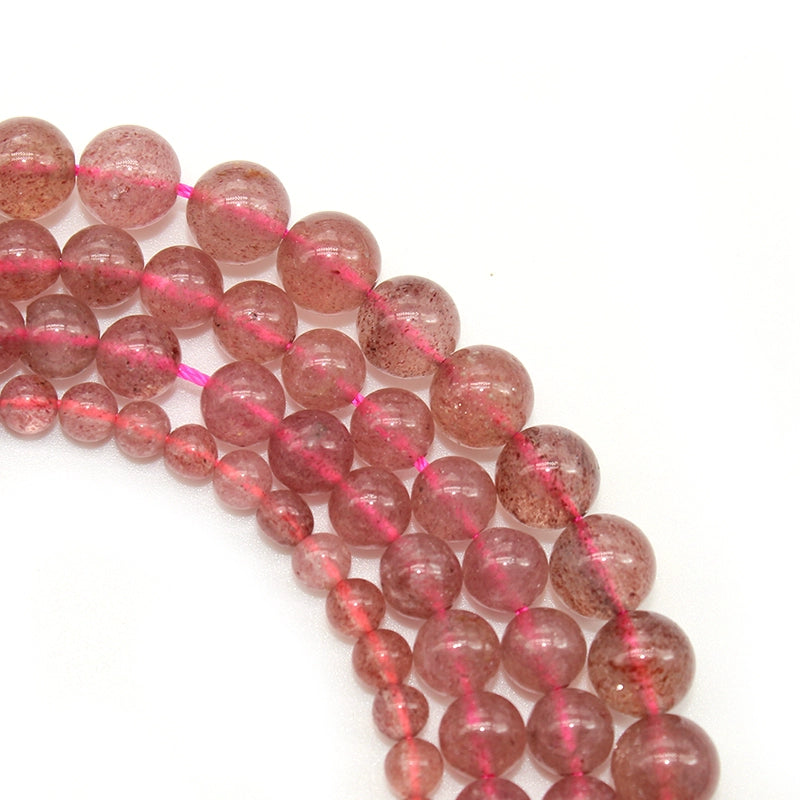 Strawberry Crystal Loose Beads Round Beads DIY Hand-woven Bracelet