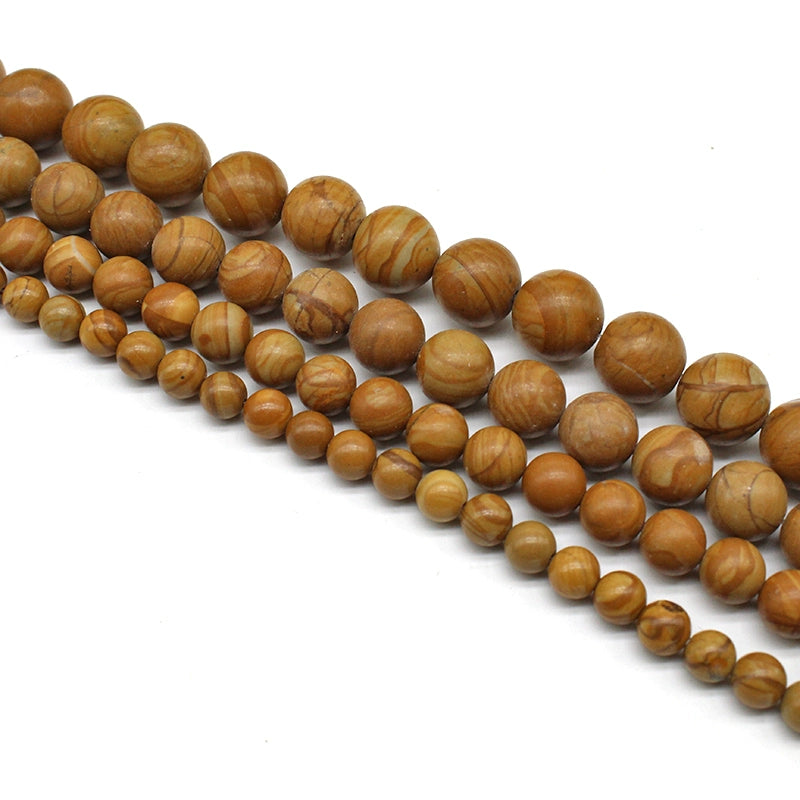 Wood grain stone loose beads DIY handmade materials