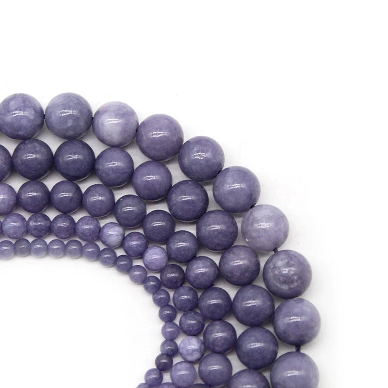 Lavender stone loose beads DIY hand-woven crystal