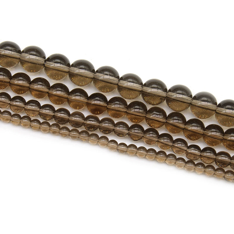 Brown glass loose beads round beads DIY hand-woven