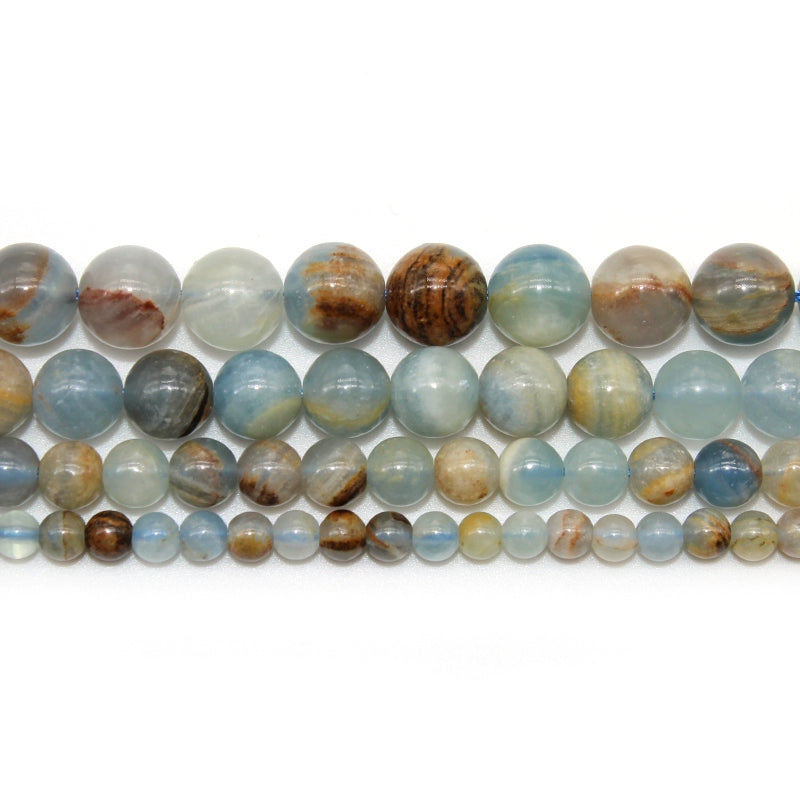 Calcite loose beads round beads diy hand-woven bracelet