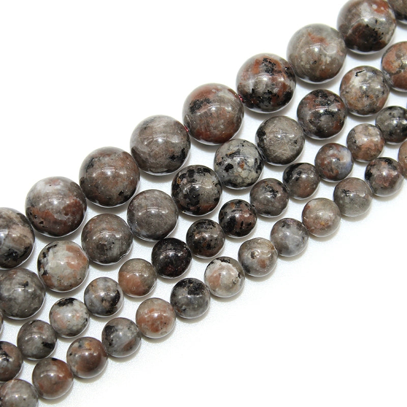 Flame stone orange flash stone round beads DIY hand-woven bracelet