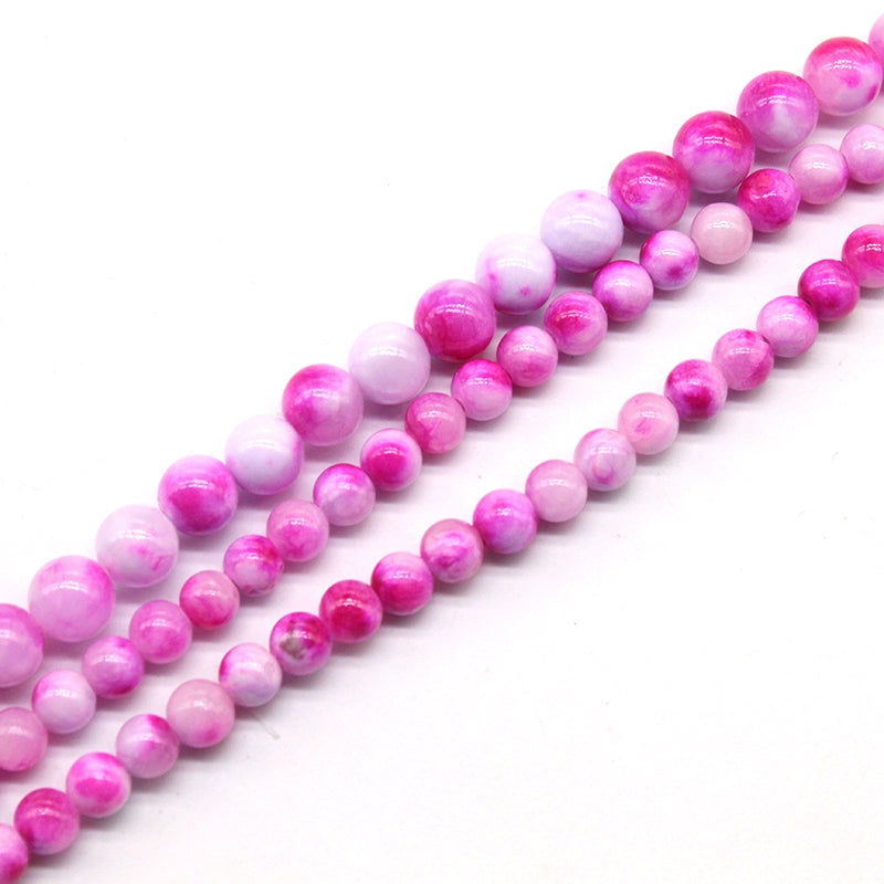 Purple red Persian jade round beads DIY hand-woven materials